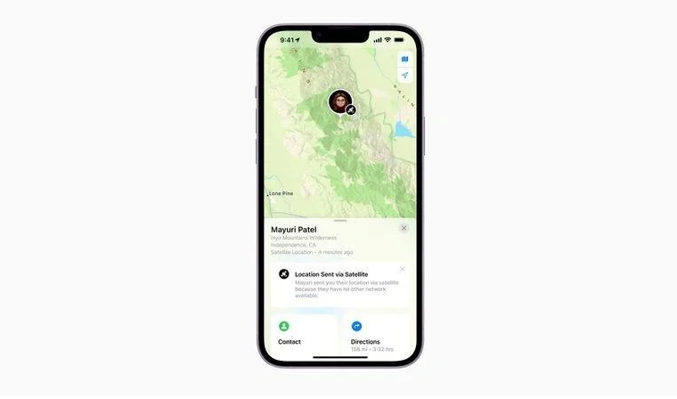 沉湖管委会苹果14维修分享iPhone14系列中 FindMy功能通过卫星分享位置方法教程 